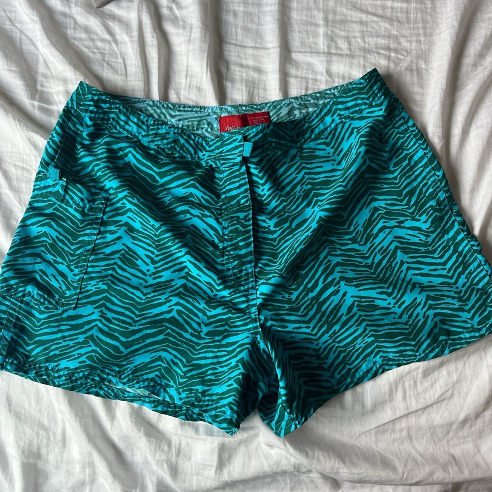 Mossimo Supply Co. Mid\low Waist Green/ blue stripedShorts